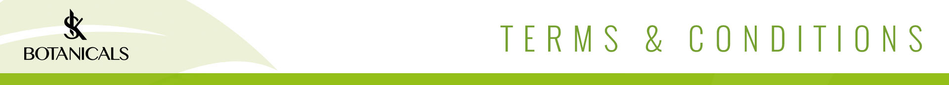 SK Botanicals Terms & Conditions